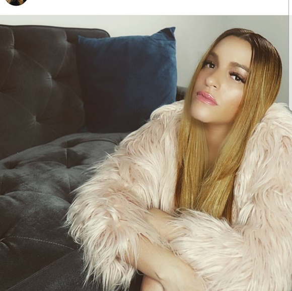 Jackets & Blazers - Pink Faux Fur Coat Jacket